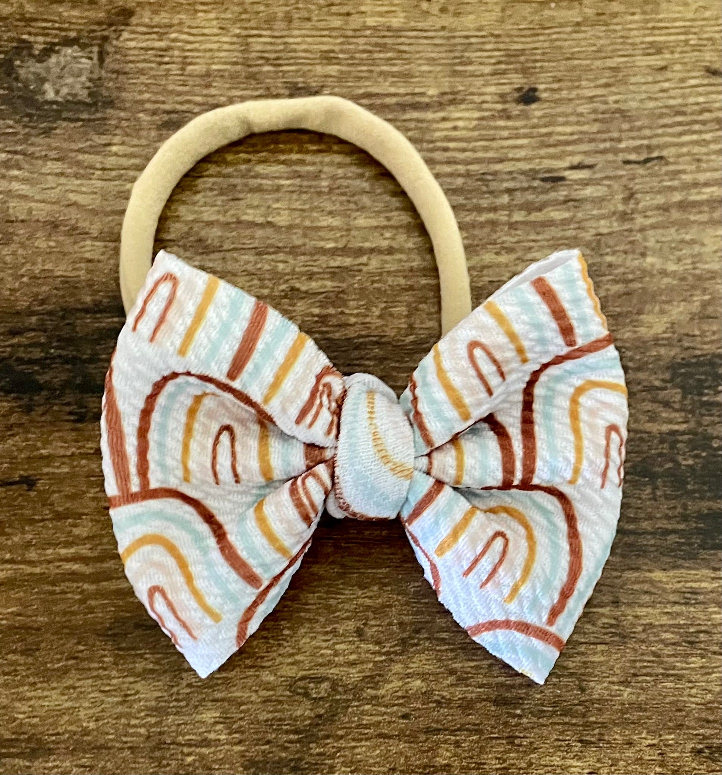 Rainbow Dreams Newborn Bow