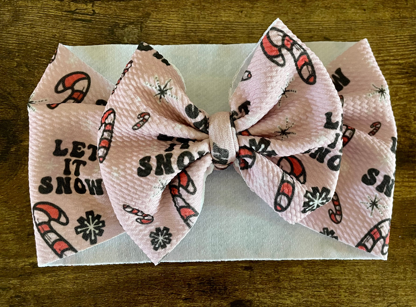 Candy Cane Snow Head Wrap