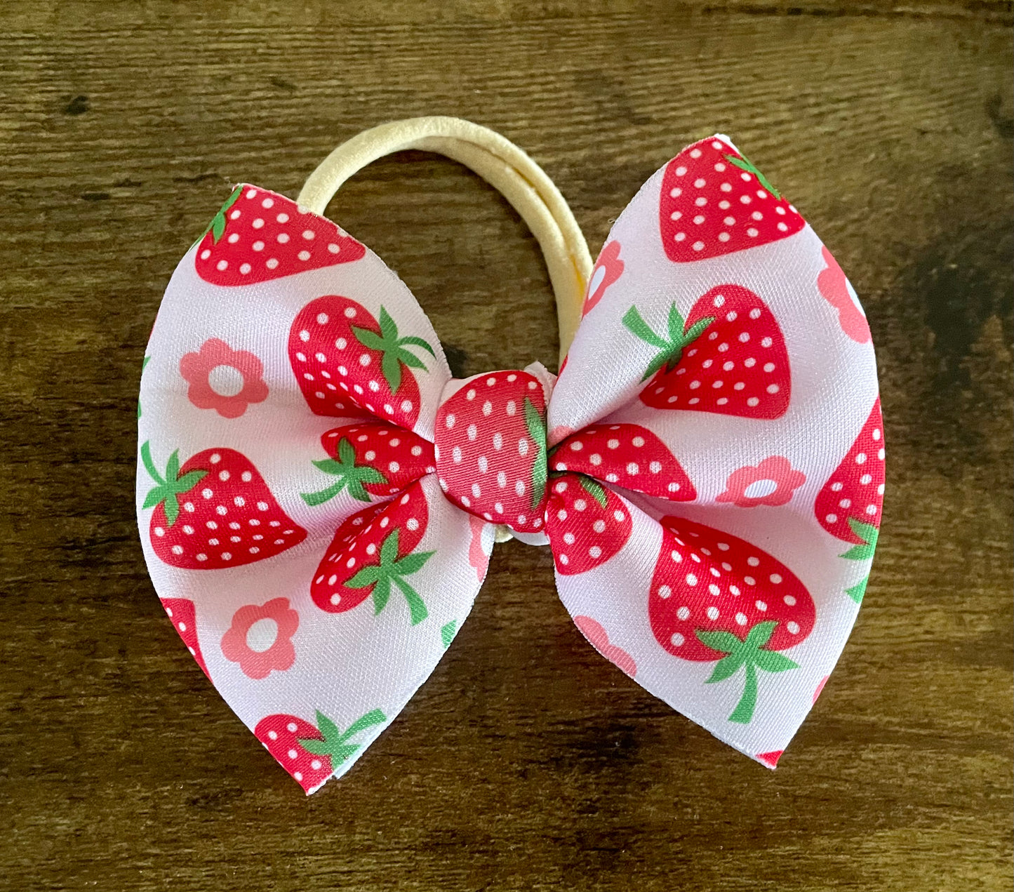Strawberry Puff Bow