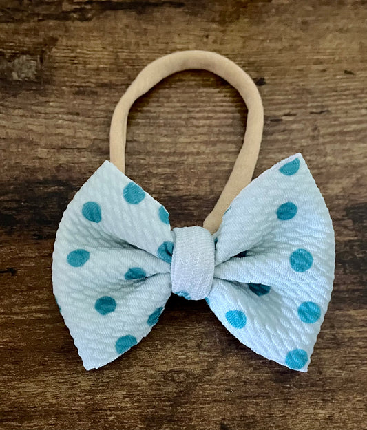 Aqua Dots Newborn Bow