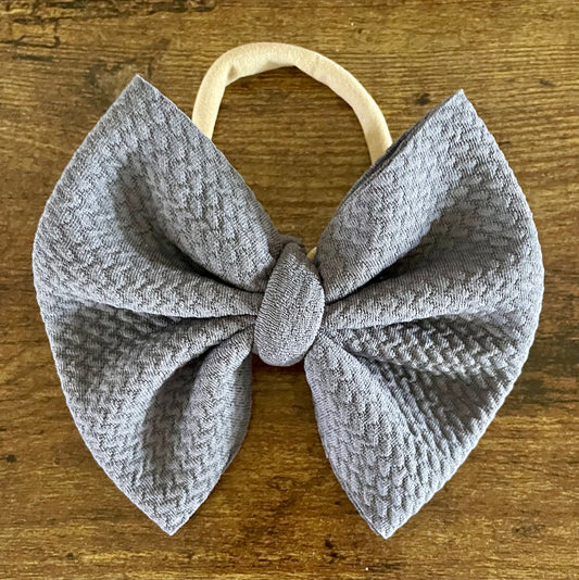 Charcoal Big Bow