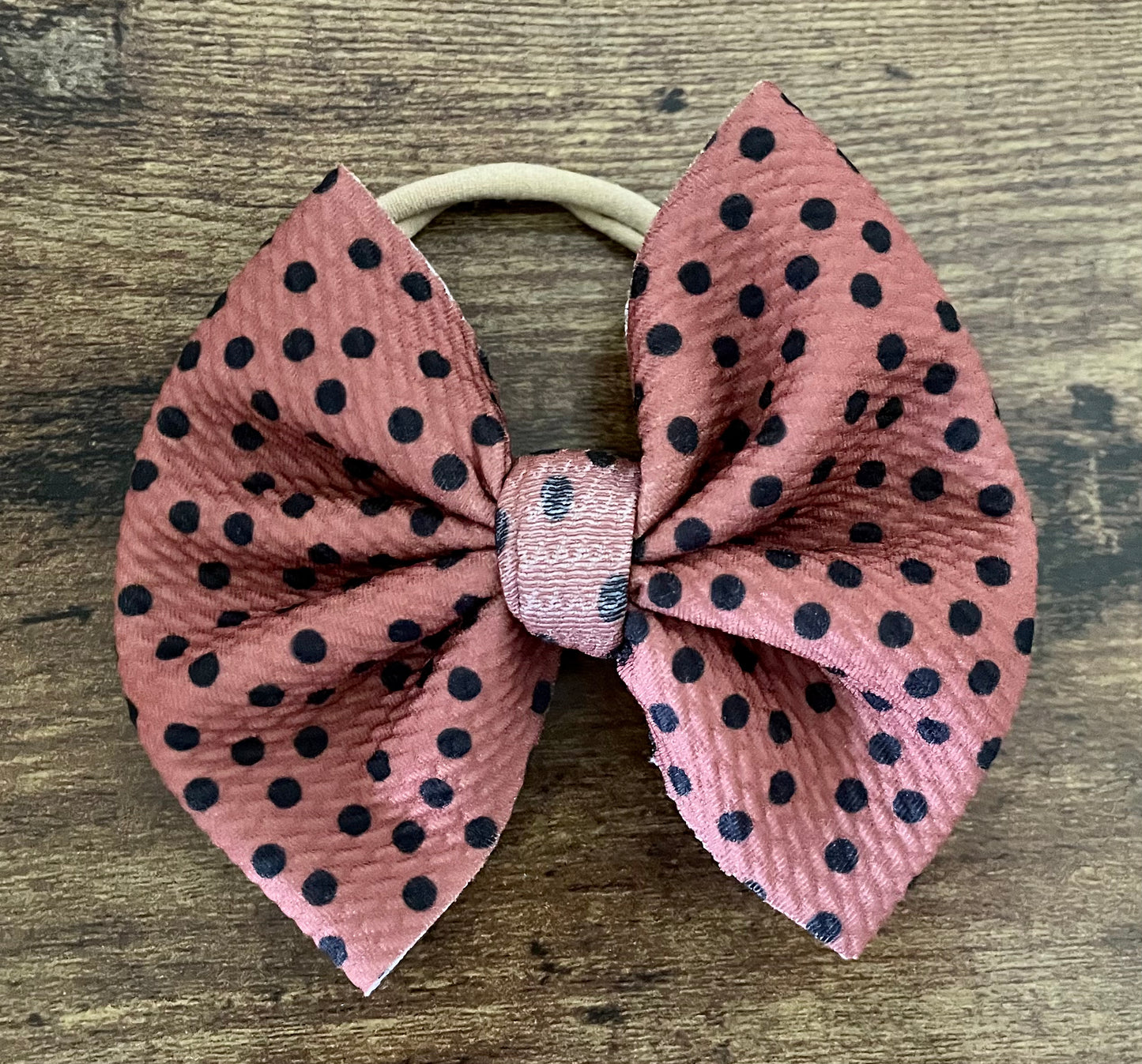 Mocha Dots Big Bow