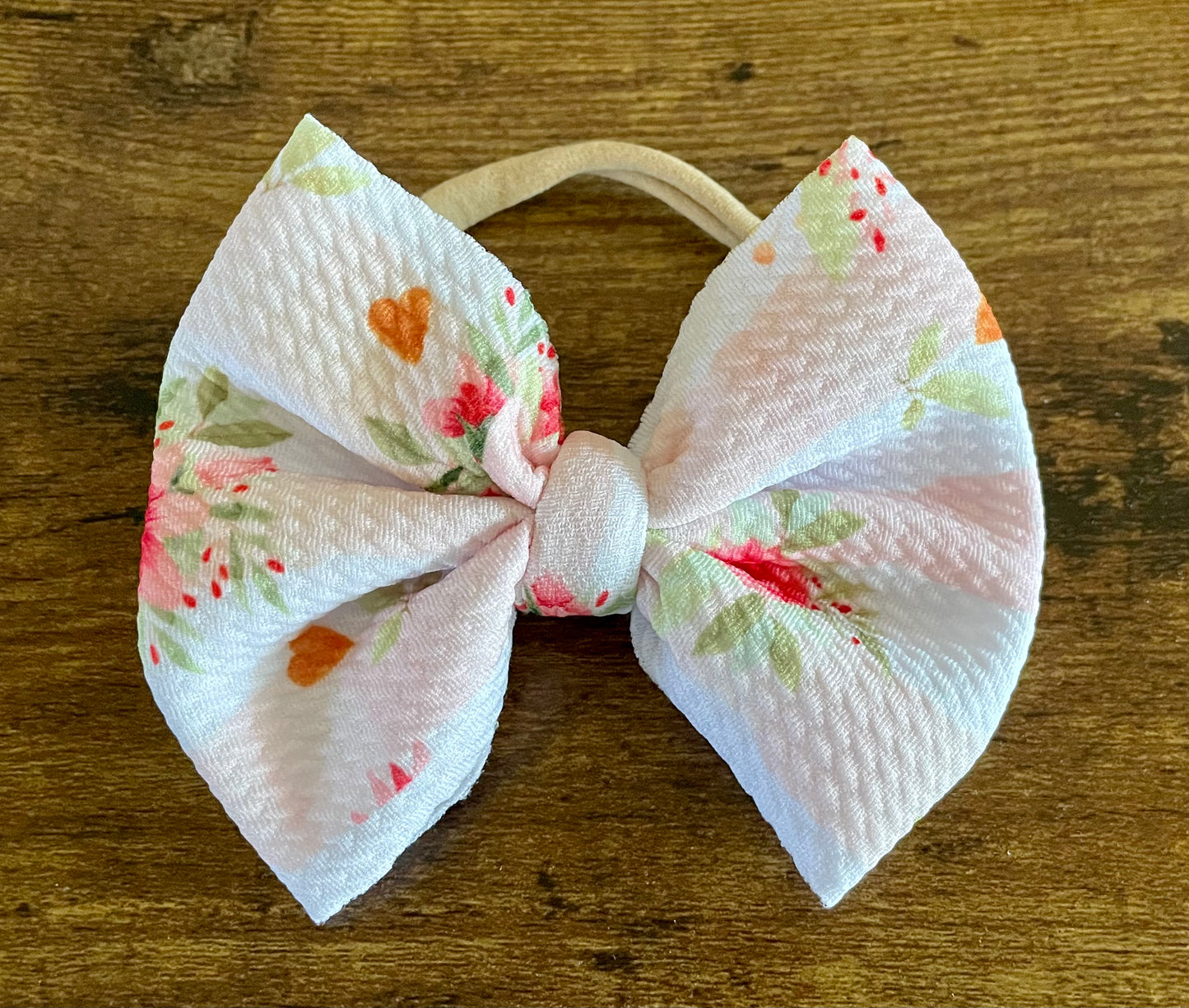 Floral Hearts Bow