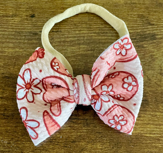 Floral Bunny Newborn Bow