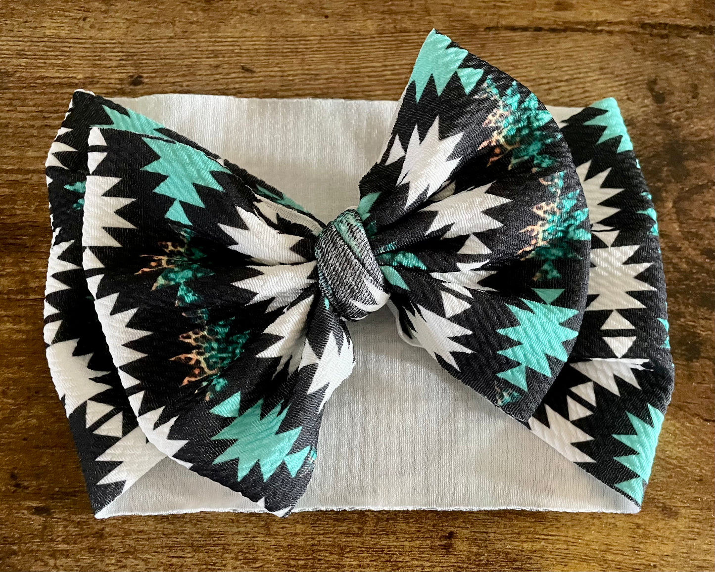 Teal Aztec Head Wrap