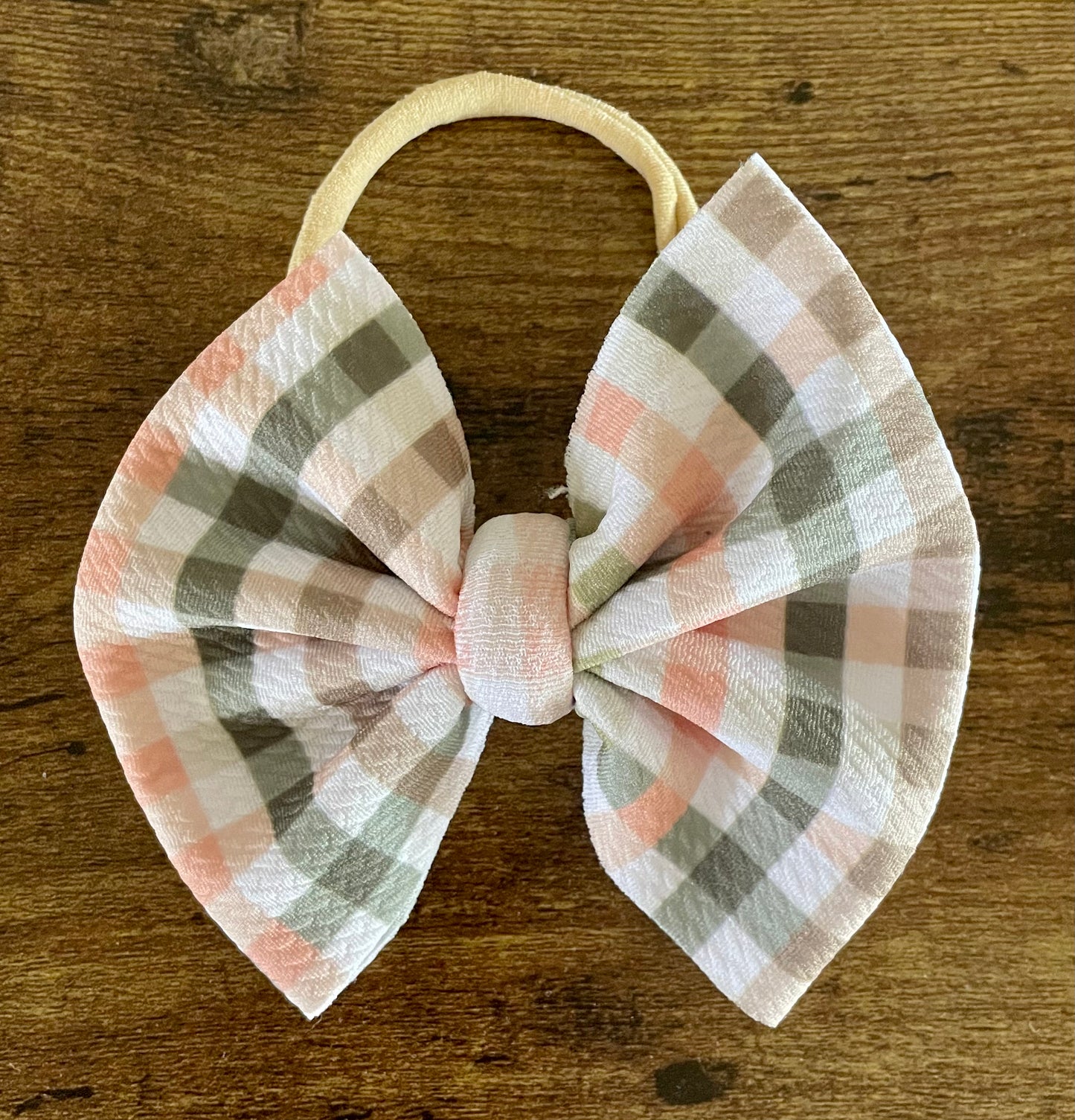 Autumn Gingham Big Bow