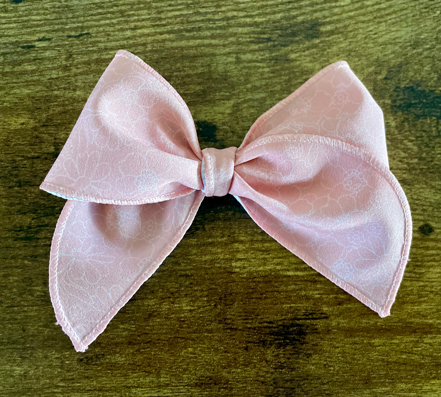 Peach Flowers Sailor Bow