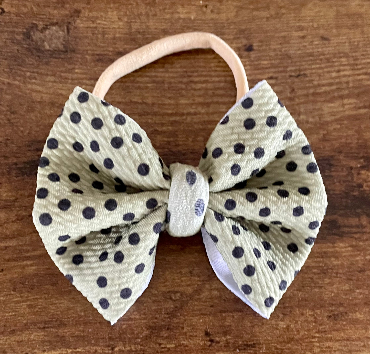 Sage Dots Bow