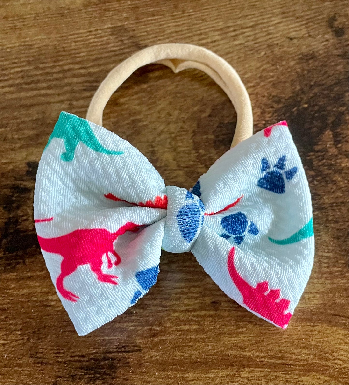 Dino Prints Newborn Bow