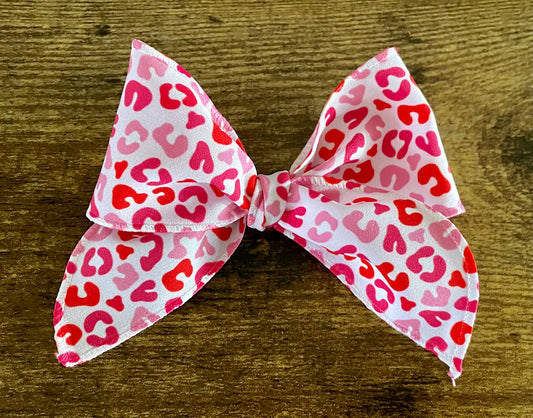 Pink Leopard Sailor Bow