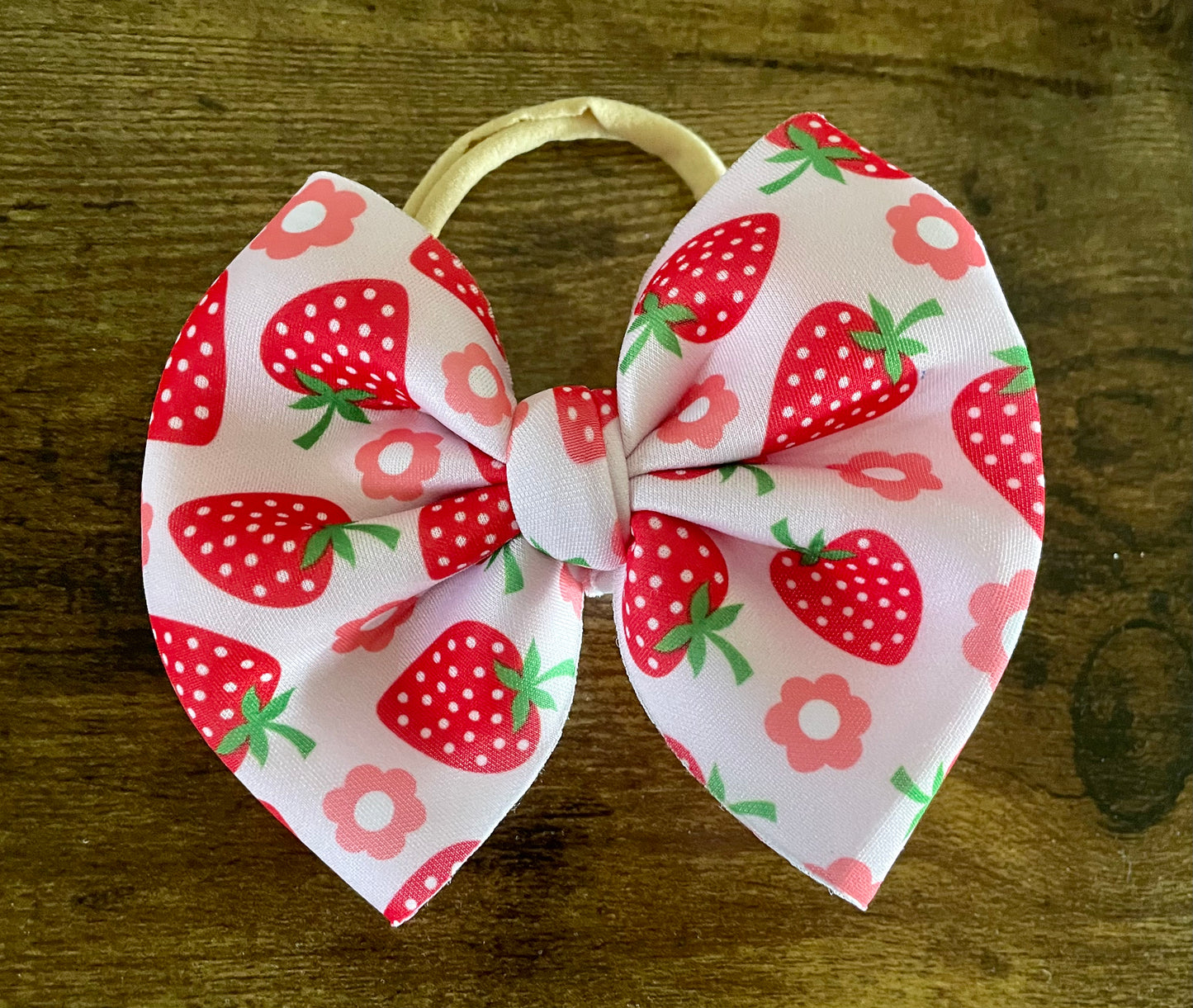 Strawberry Puff Big Bow