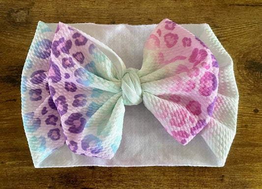 Pastel Cheetah Head Wrap