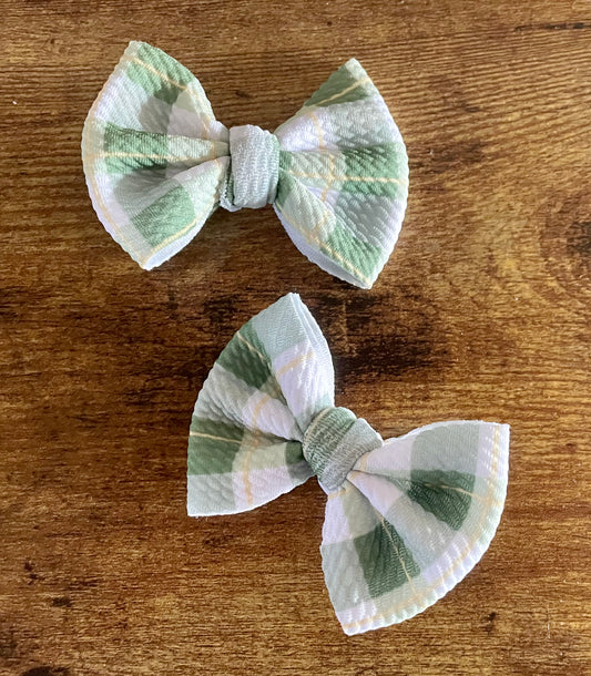 Green Plaid Dainty Set