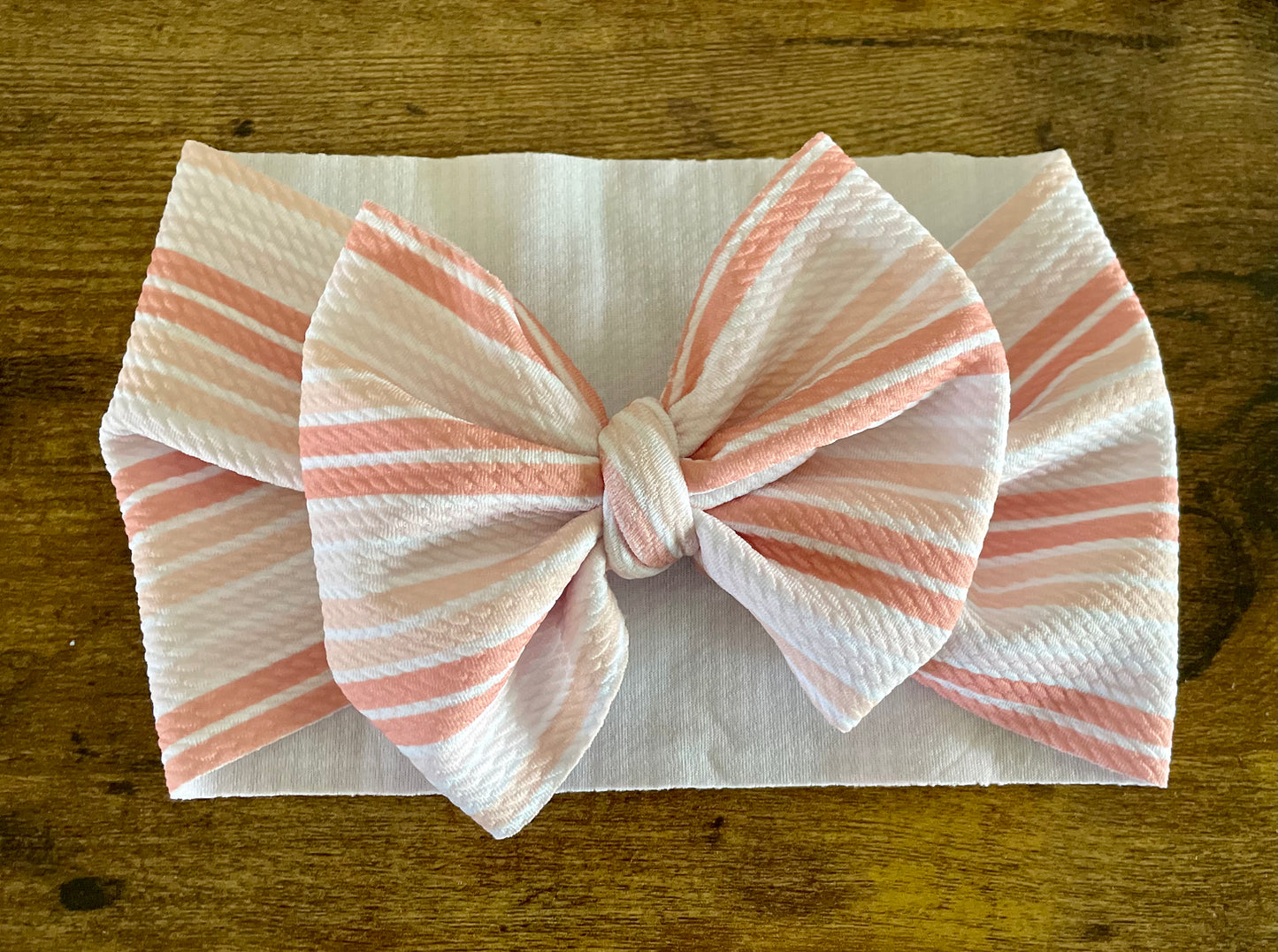 Peach Stripes Head Wrap