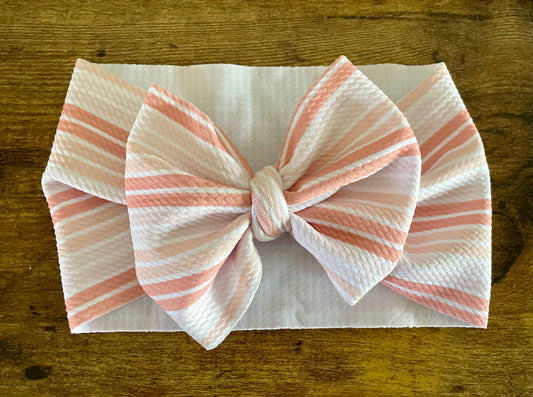 Peach Stripes Head Wrap