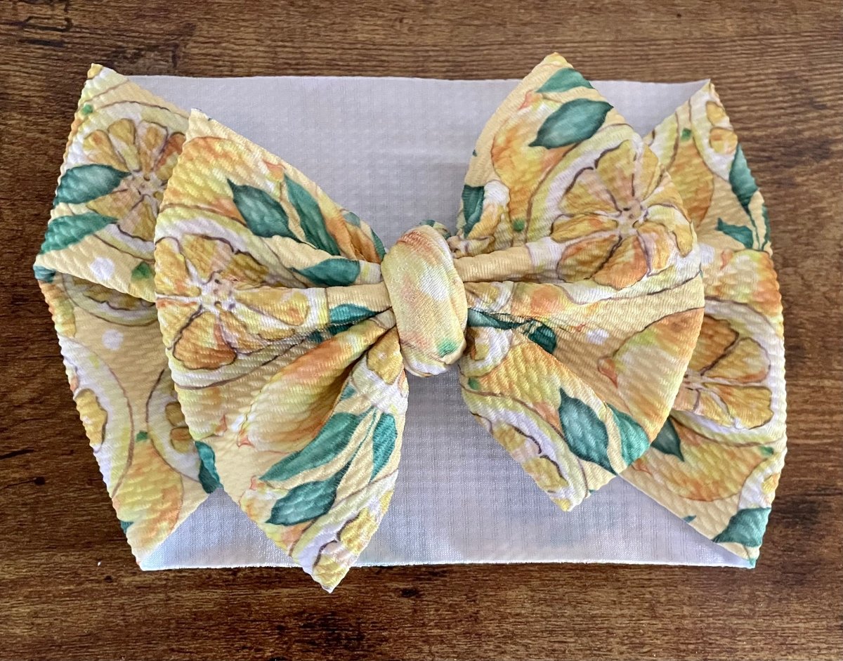 Lemons Head Wrap - EmZo BowsHead wrap