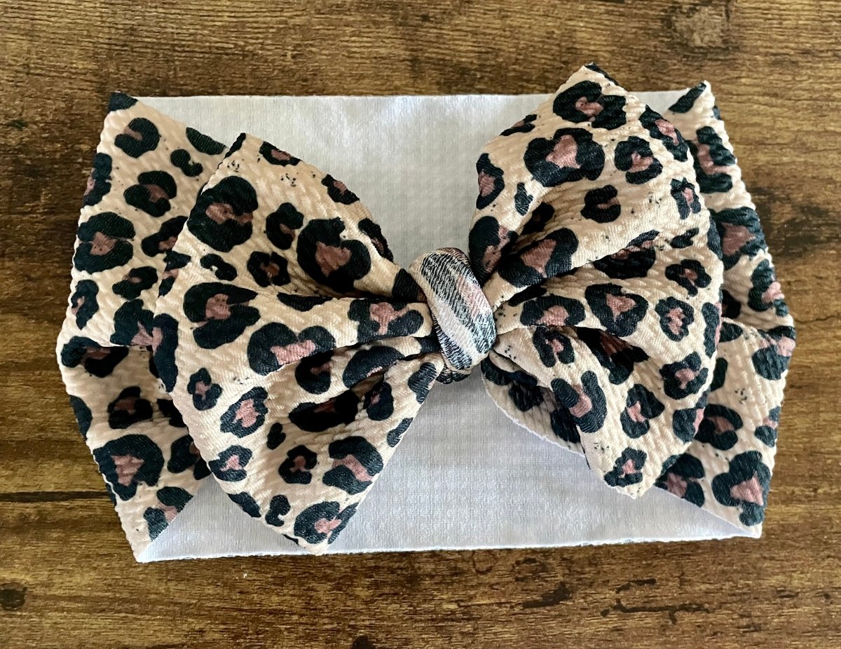 Light Leopard Head Wrap - EmZo BowsHead wrap