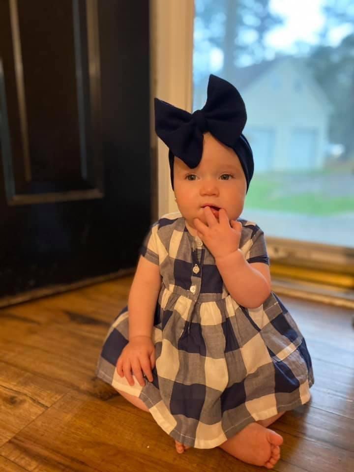 Navy Head Wrap - EmZo BowsHead wrap