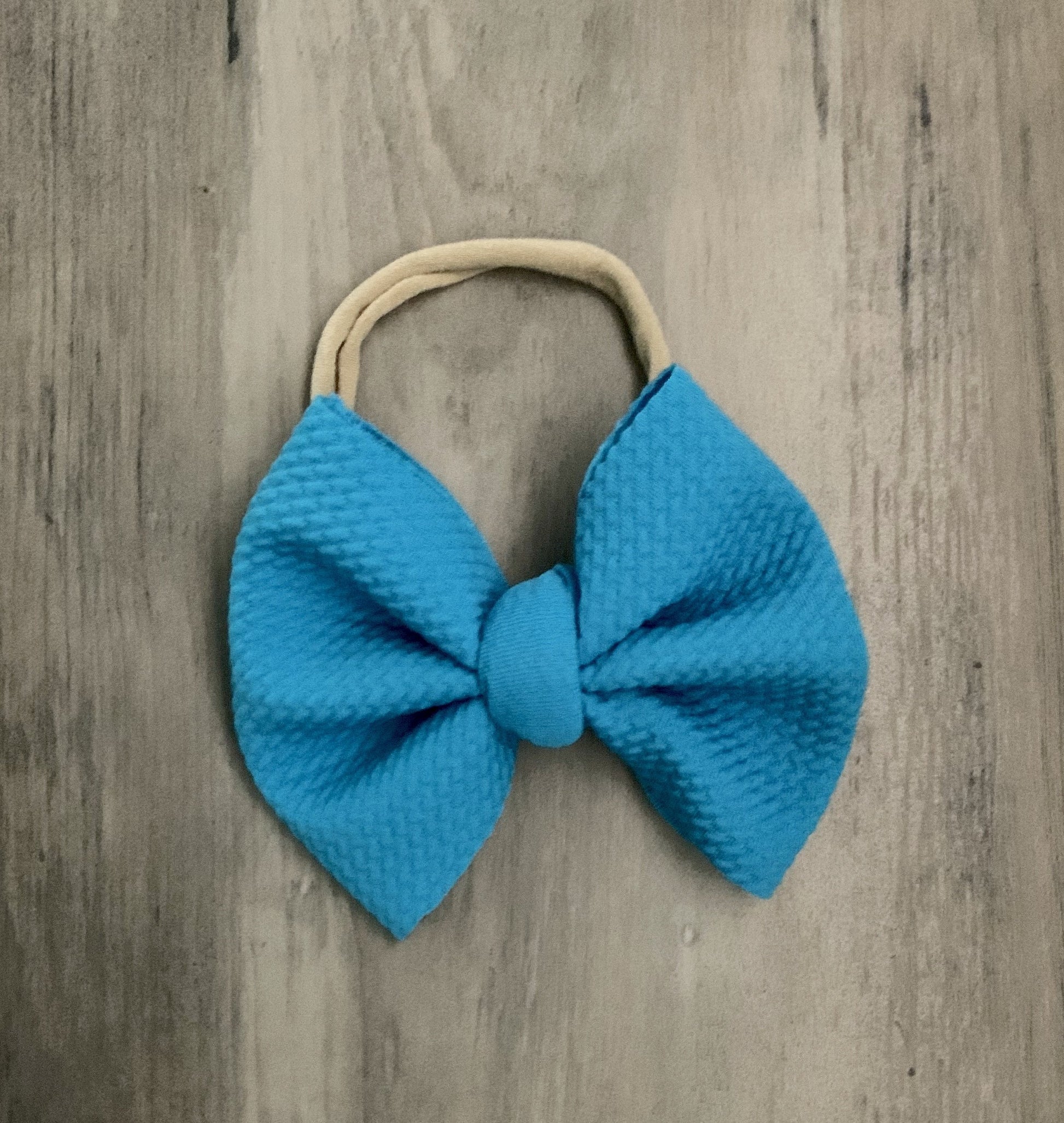 Neon Blue Bow - EmZo Bows