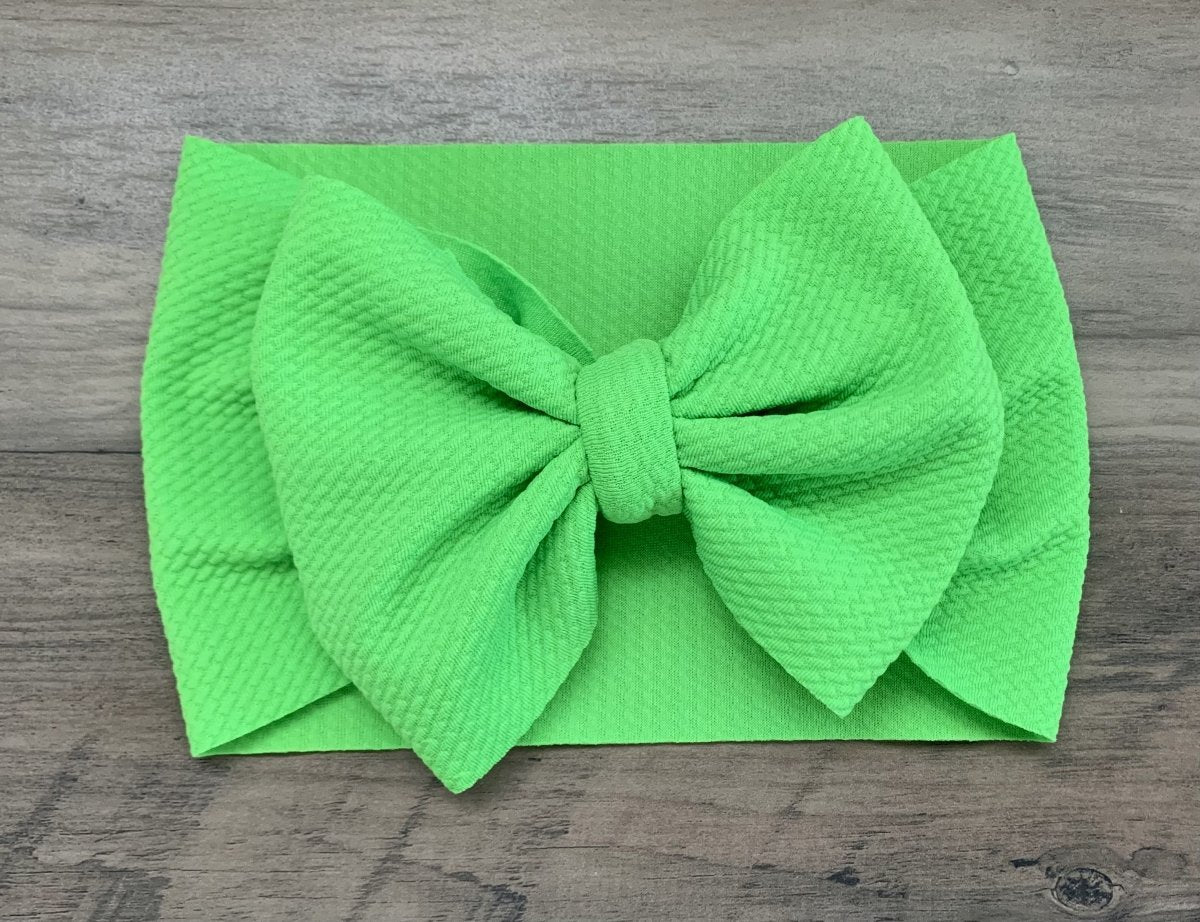 Neon Green Head Wrap - EmZo BowsHead wrap