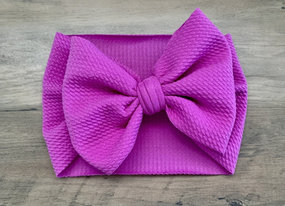 Neon Purple Head Wrap - EmZo BowsHead wrap