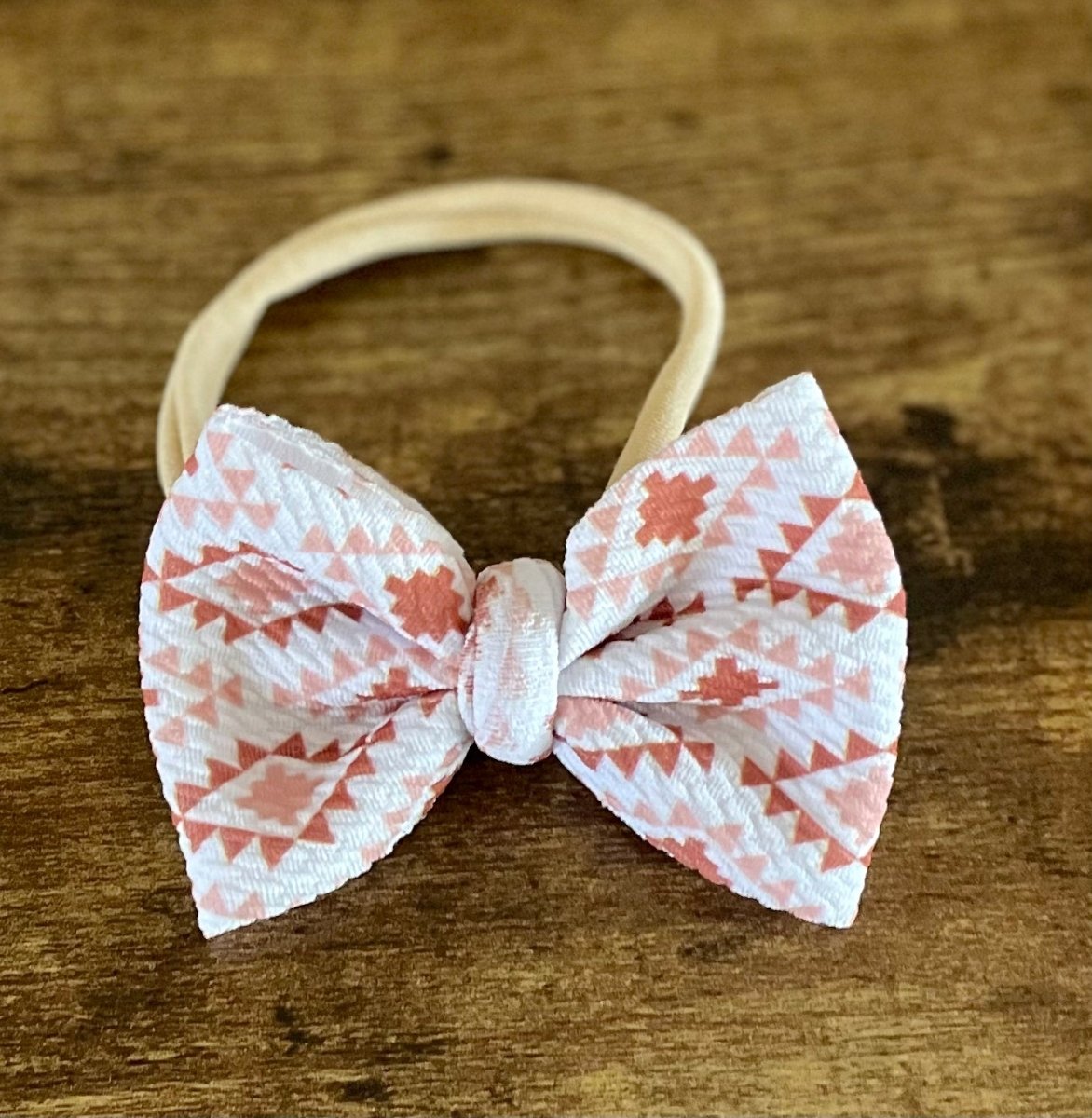 Neutral Aztec Newborn Bow - EmZo Bowsnewborn bow