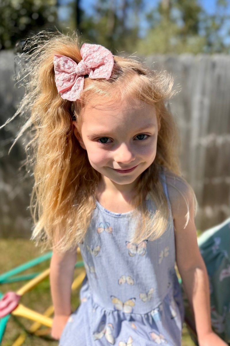 Peach Floral Sailor Bow - EmZo BowsSailor bow