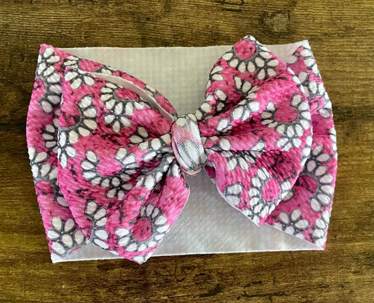 Pink Blossom Head Wrap - EmZo BowsHead wrap