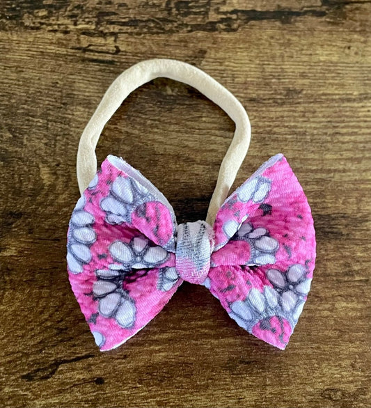 Pink Blossom Newborn Bow - EmZo Bowsnewborn bow