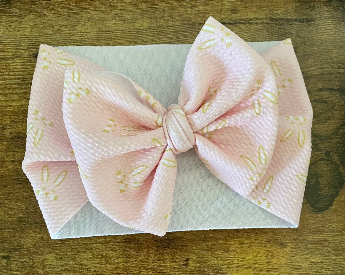 Pink Bunnies Head Wrap - EmZo BowsHead wrap