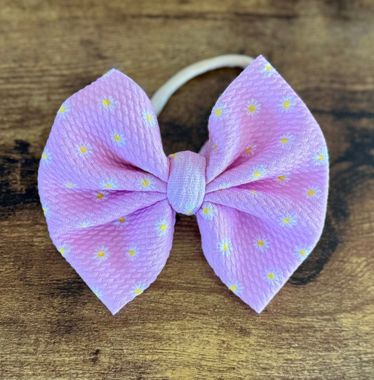 Pink Daisy Big Bow - EmZo BowsBig Bow