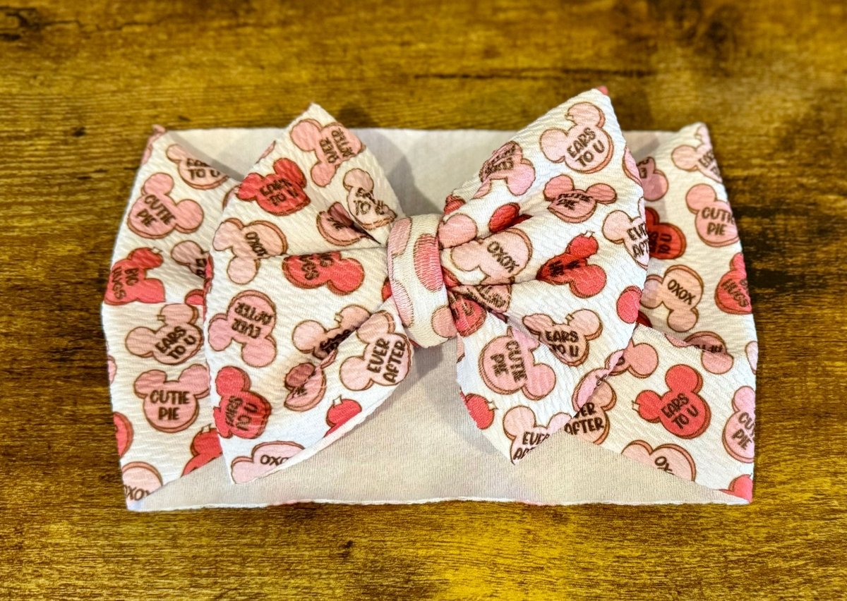 Pink Ears Head Wrap - EmZo BowsHead wrap