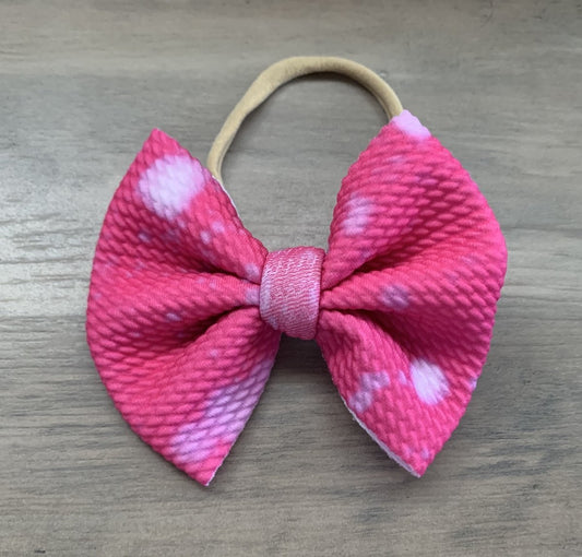Pink Splatter Bow - EmZo Bowsbow