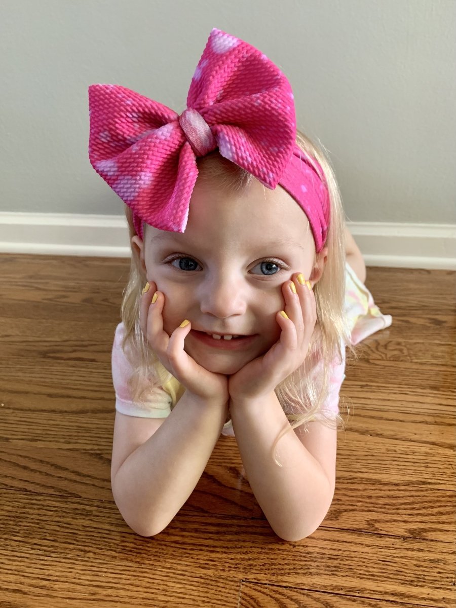 Pink Splatter Head Wrap - EmZo BowsHead wrap