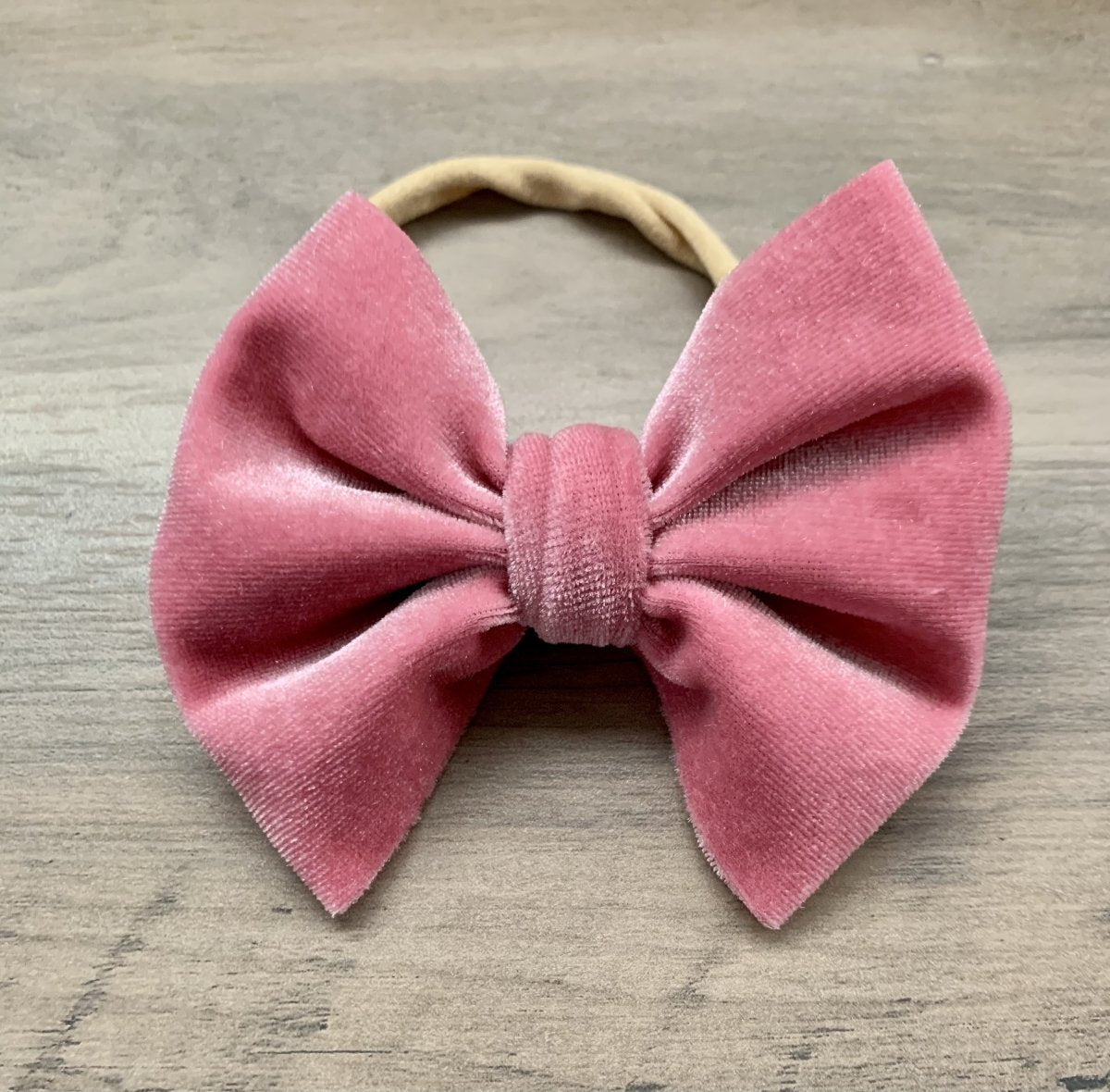 Pink Velvet Bow - EmZo Bowsbow