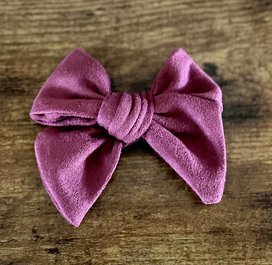 Plum Suede Sailor Bow - EmZo BowsSailor bow