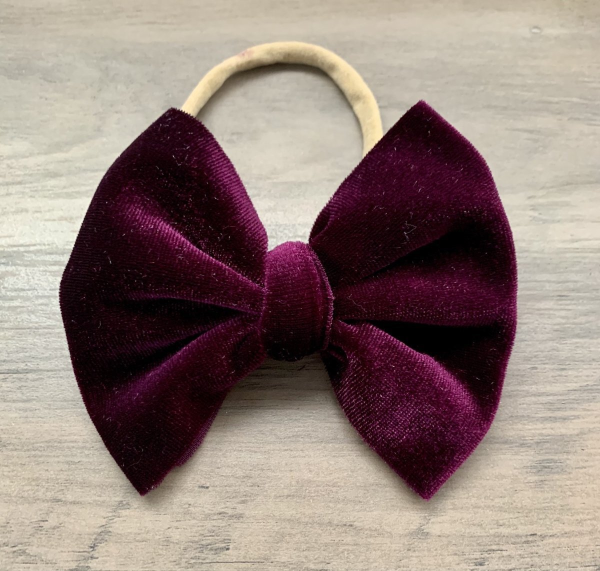 Plum Velvet Bow - EmZo Bowsbow