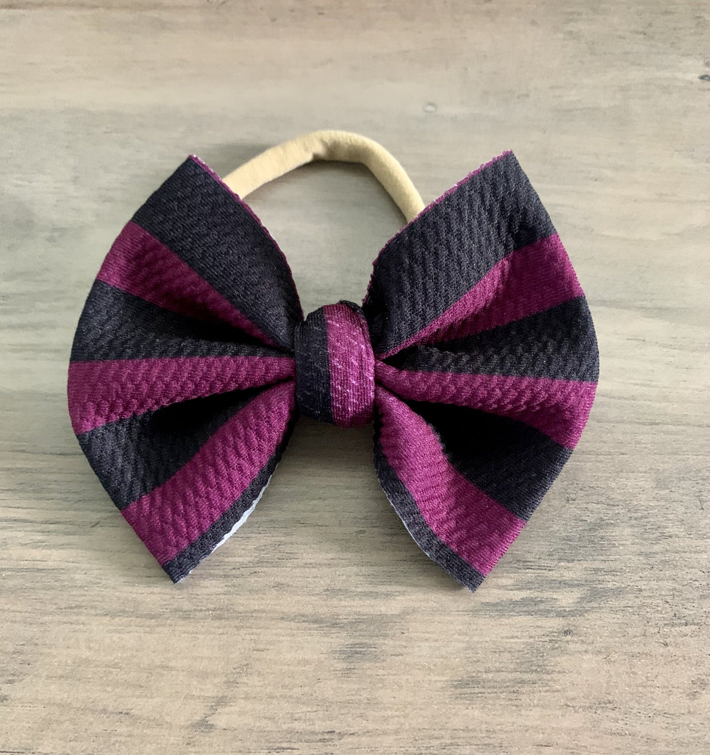 Purple Stripes Bow - EmZo Bows