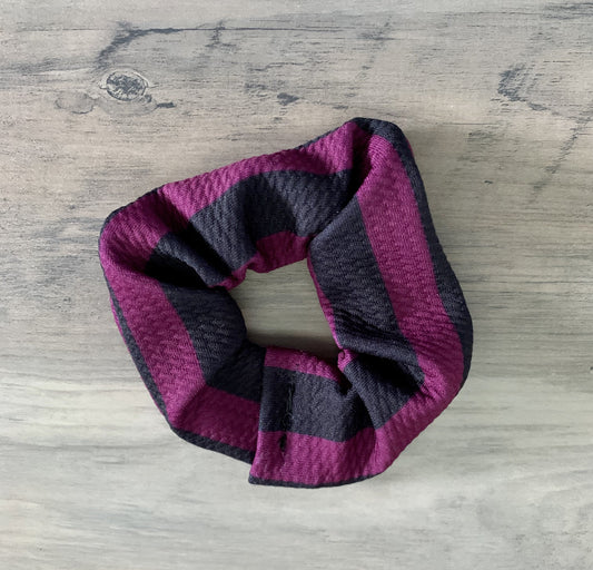 Purple Stripes Scrunchy - EmZo Bows