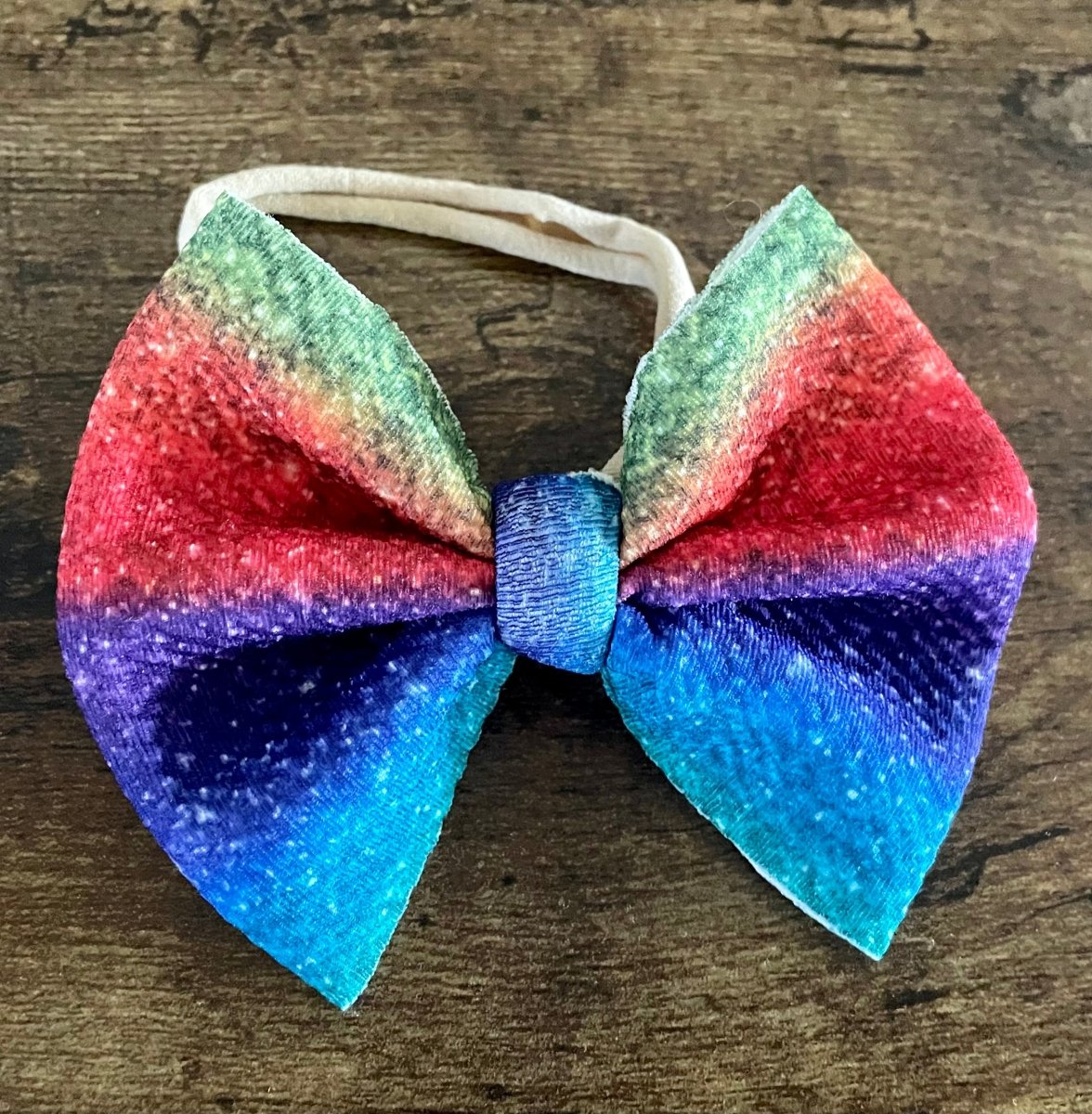 Rainbow Glitter Bow - EmZo Bowsbow