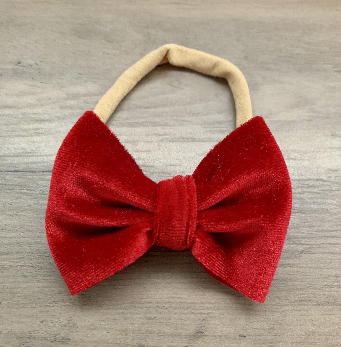 Red Velvet Newborn Bow - EmZo Bowsnewborn bow