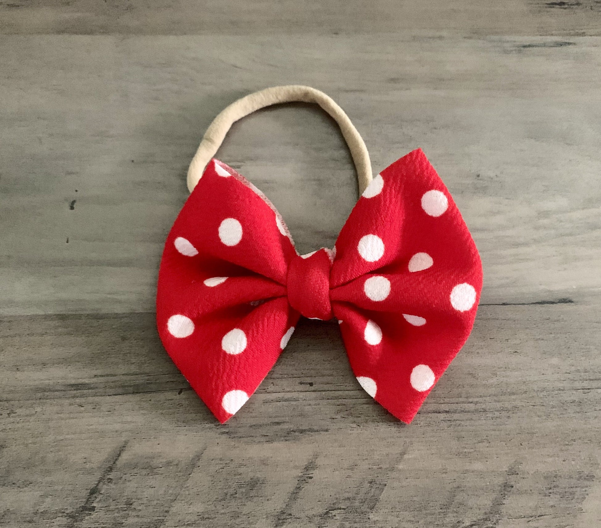 Red & White Polka Dot Bow - EmZo Bows