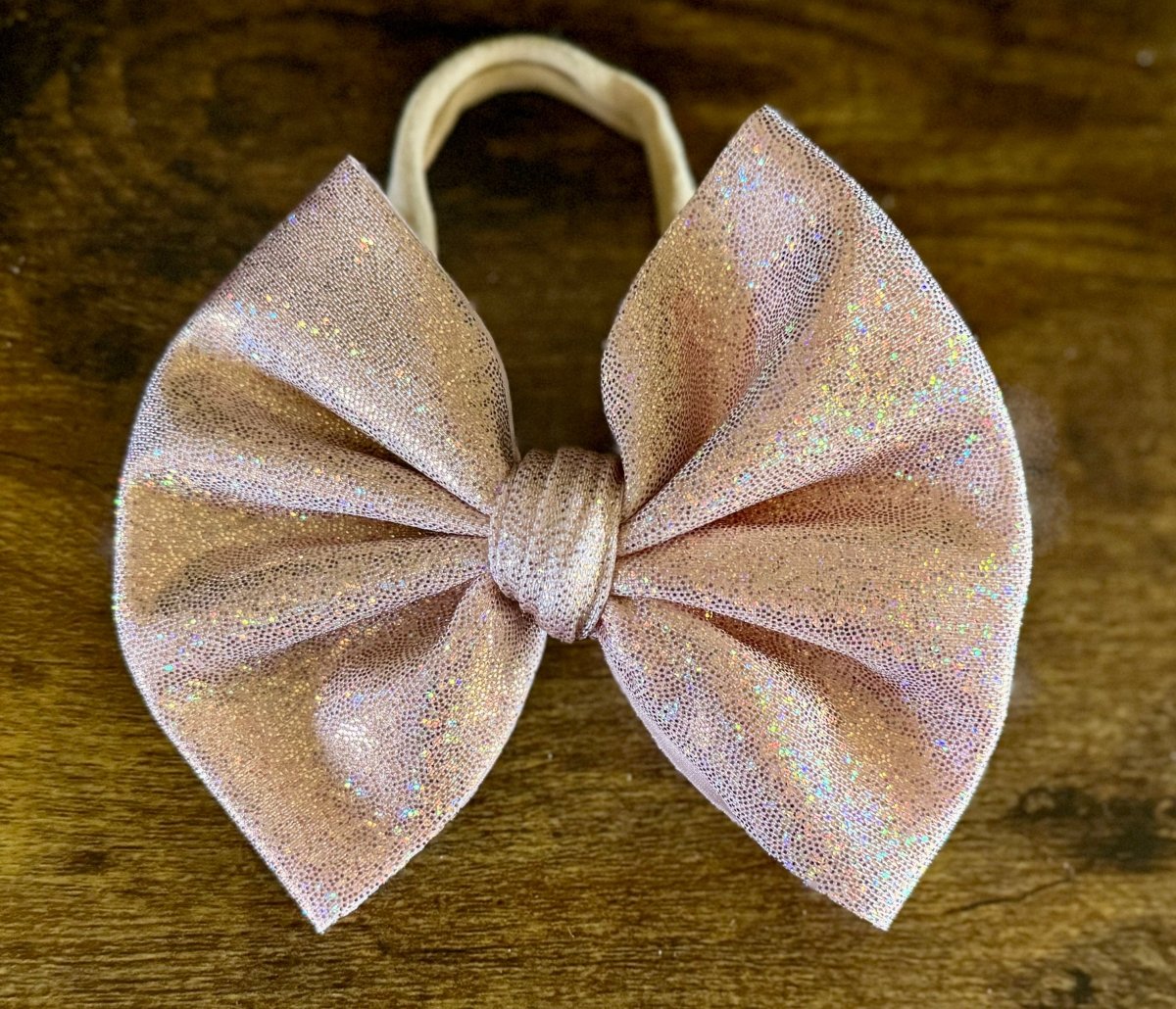 Rose Gold Shimmer Big Bow - EmZo BowsBig Bow