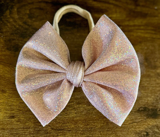 Rose Gold Shimmer Big Bow - EmZo BowsBig Bow