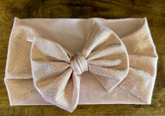 Rose Gold Shimmer Head Wrap - EmZo BowsHead wrap