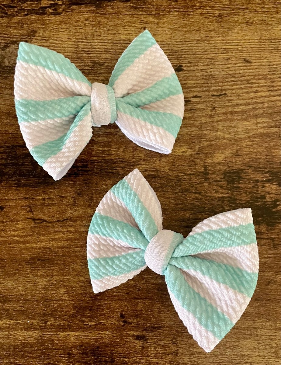 Seafoam Stripes Dainty Set - EmZo Bowsdainty