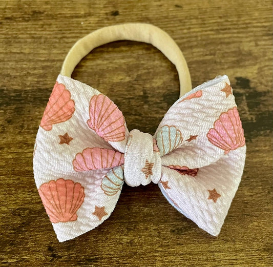 Seashells Newborn Bow - EmZo Bowsnewborn bow