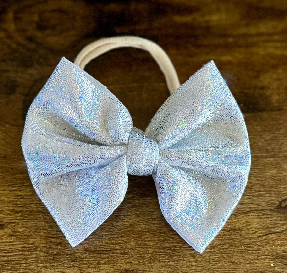 Silver Shimmer Bow - EmZo Bowsbow