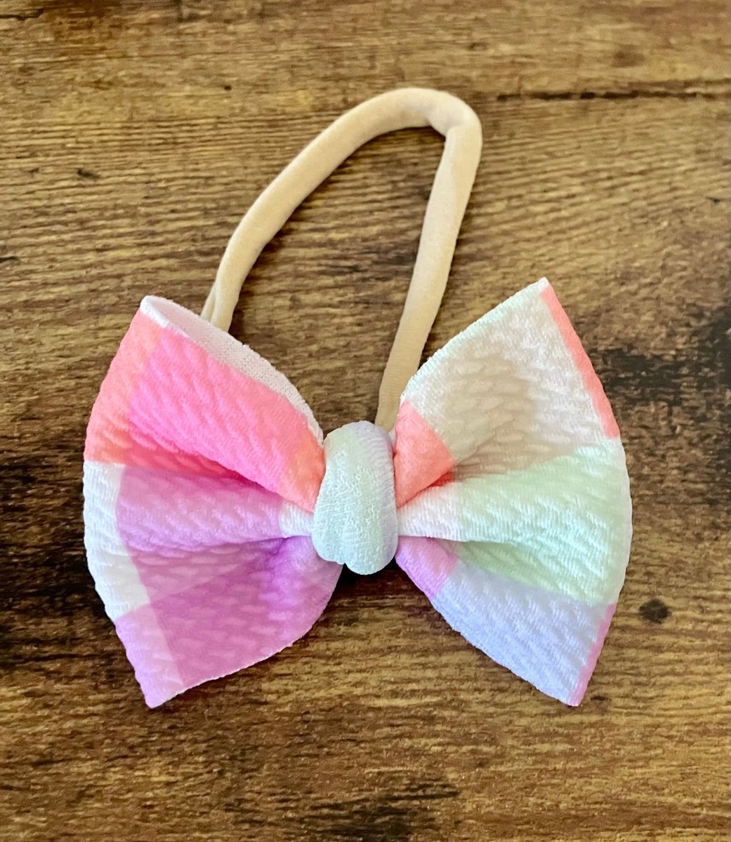 Spring Plaid Newborn Bow - EmZo Bowsnewborn bow