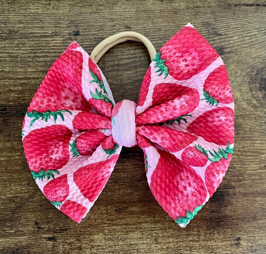 Strawberries Big Bow - EmZo BowsBig Bow